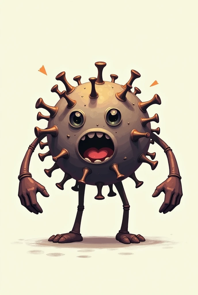 coronavirus　character　arms