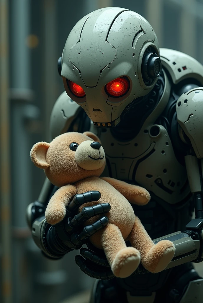 You can create a Murder Drones image but with J holding N&#39;s stuffed animal looking at him with an angry face