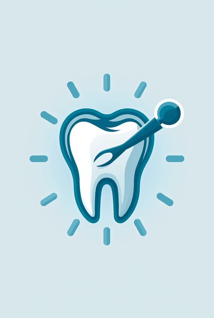 Create a logo in which an endodontic procedure is performed 