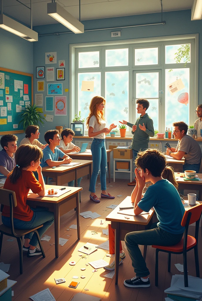 Classroom with smart but messy people
