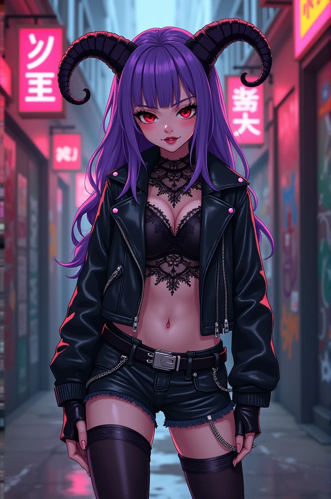 Make a simple drawing of Kuromi in a human version