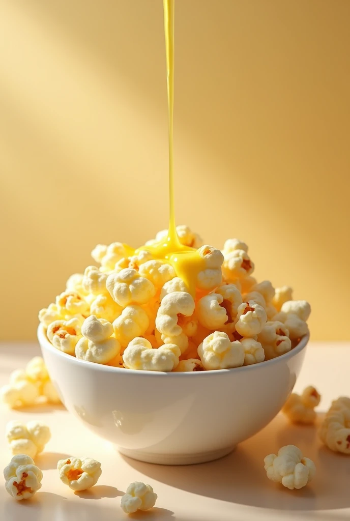 popcorn and butter on top