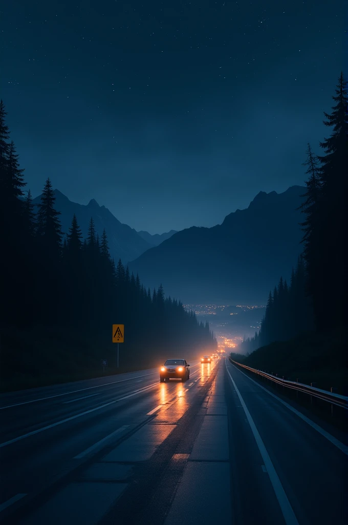Highway in a night