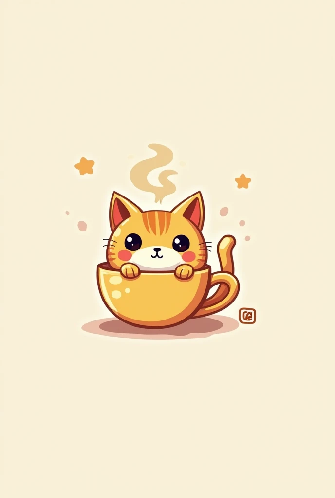 generates a logo with the name of: "Cup cat"