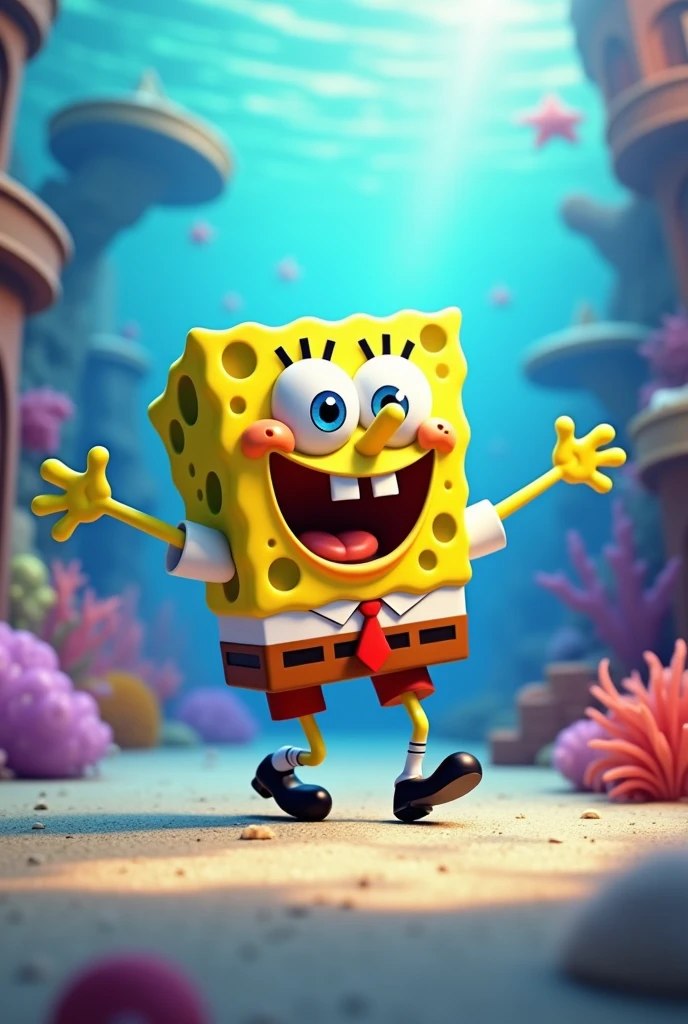 Make a picture of SpongeBob dancing’s