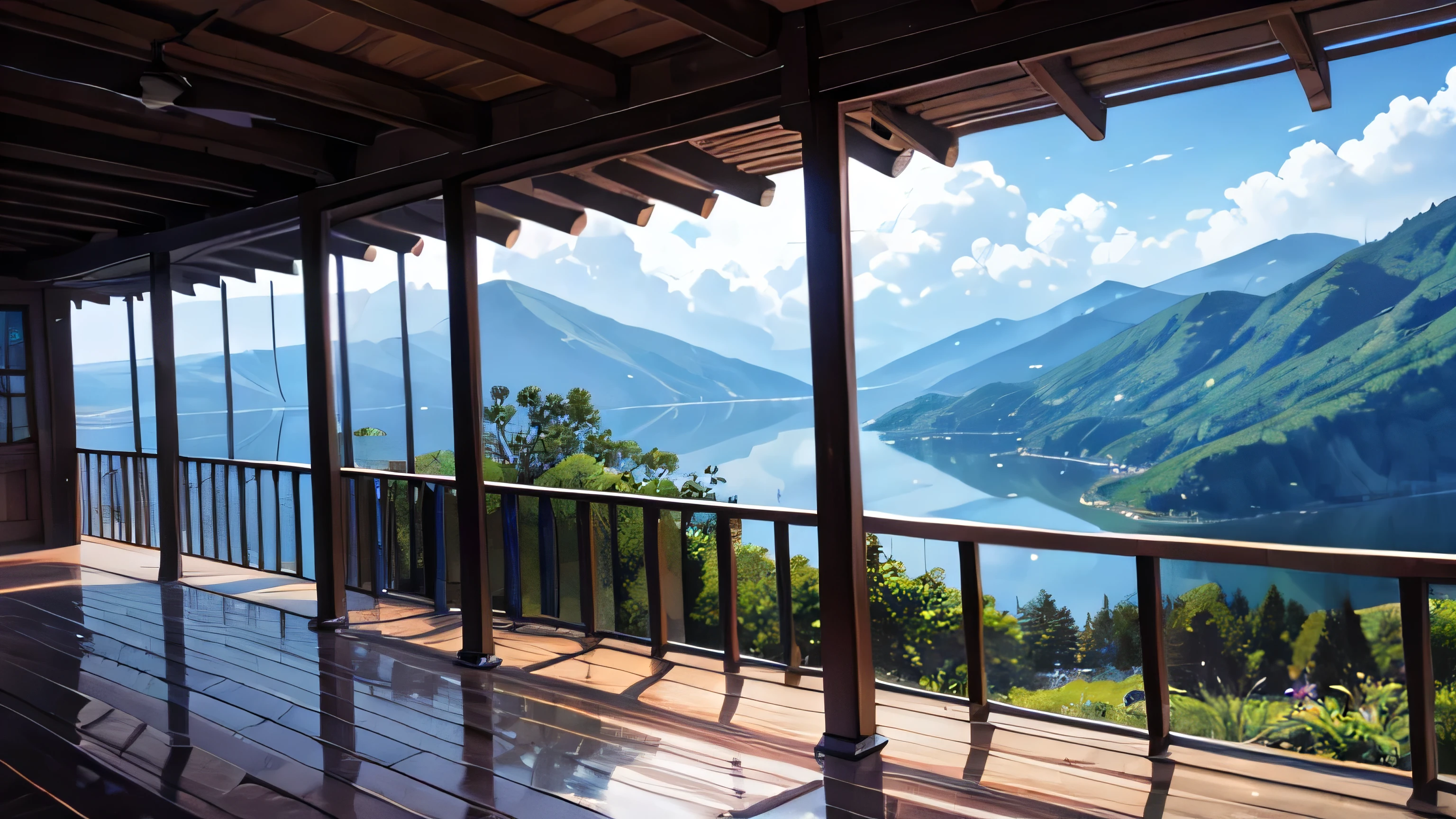 Girl, beautiful scenery, calming