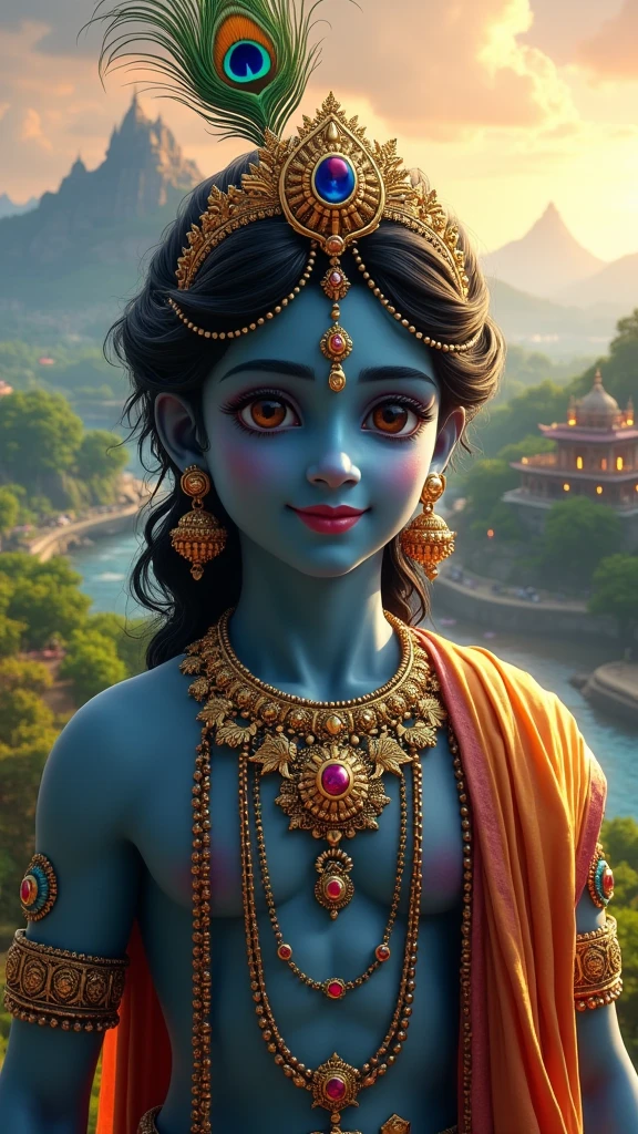 Make it like lord krishna realistic hd
