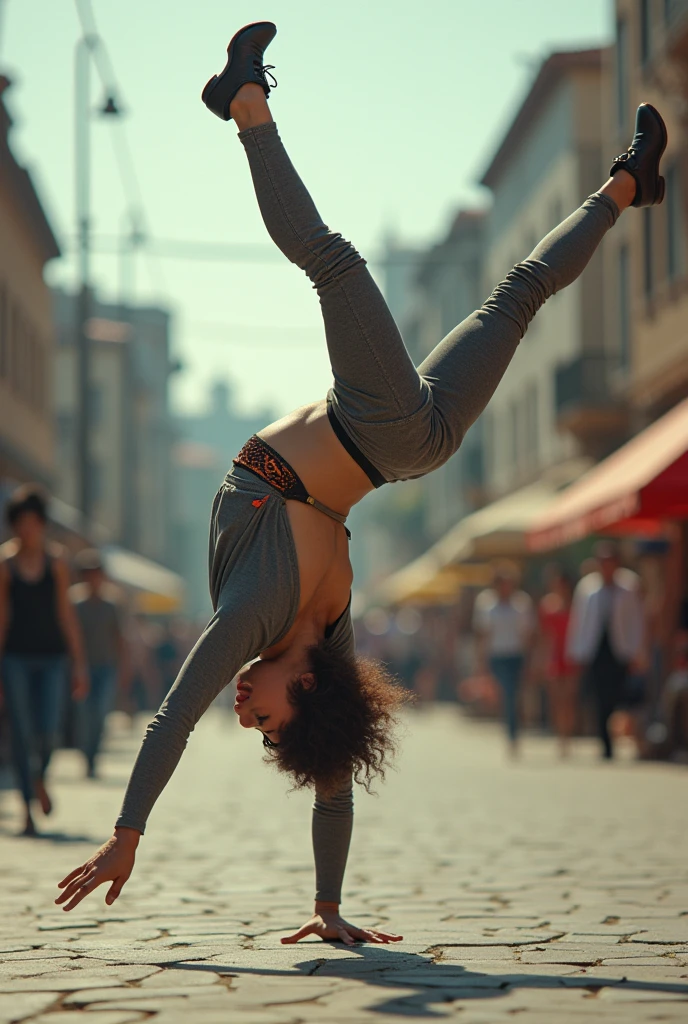 An invalid doing somersaults
