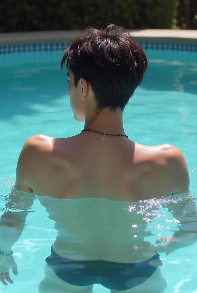 BTS's Jin in the pool、Completely naked、erection