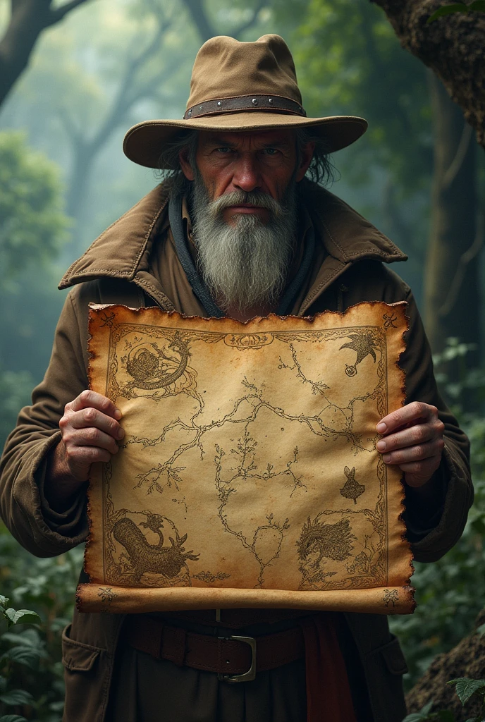 grab a map that leads to a cave