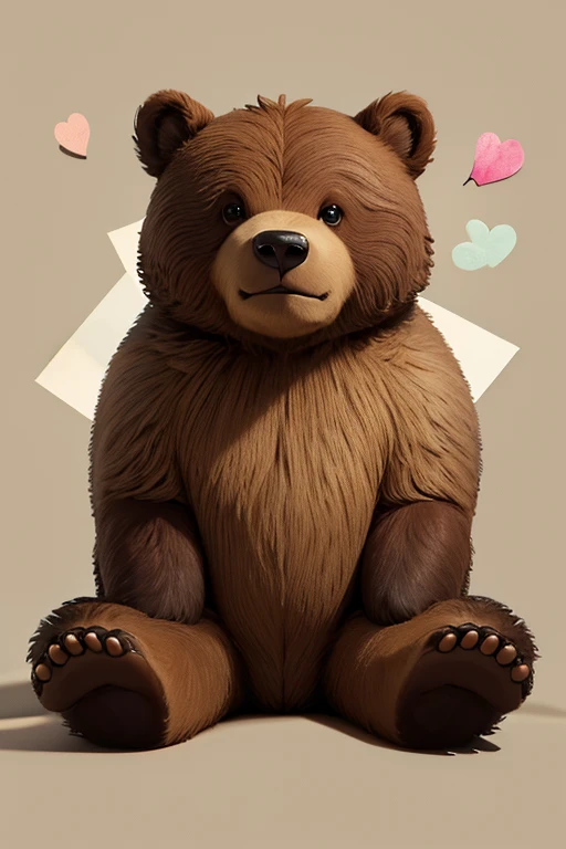 A picture of a brown bear drawn by a -yead,