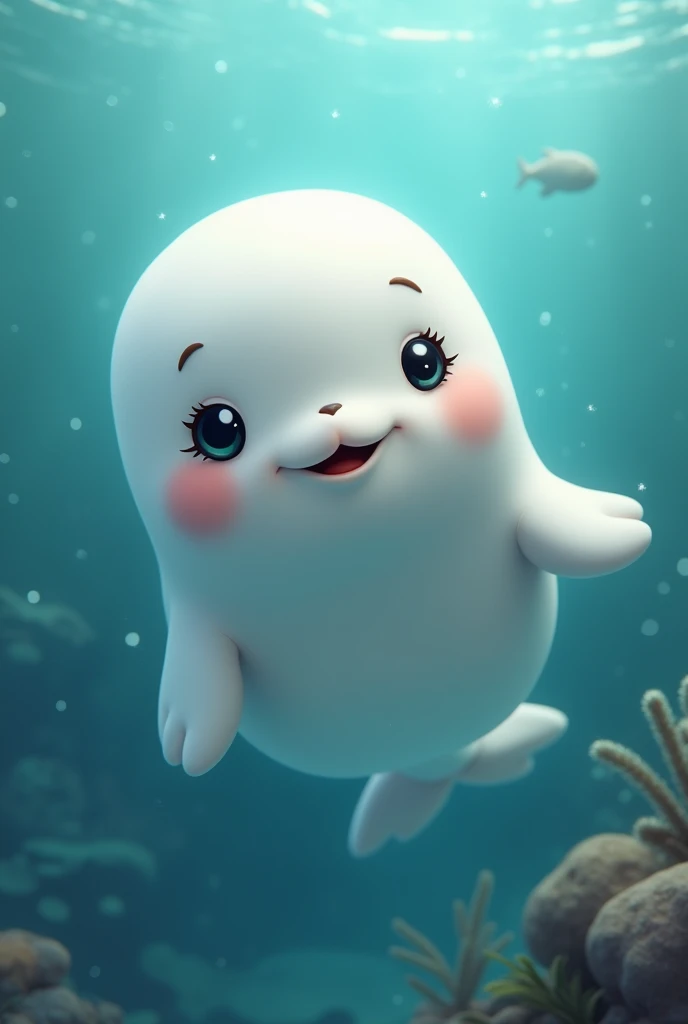 Beluga Whale, Cute, Fat, Real, Realistic