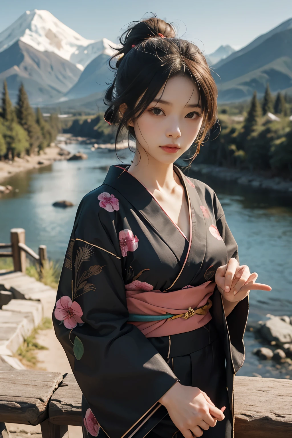Beautiful,Junko Ishihara,Over Amagi,Prostitute,Edo Period,Joren Falls,Flame of Love,Disheveled Japanese clothing,In the mountains,The twists and turns of the deep mountains,Flames of Passion,Mature women in their thirties,A devoted beauty,Disheveled Hair,Disheveled outfit,A half-crazed woman obsessed with love,Disheveled, thin kimono,Thin yukata,A distraught yukata wearer,Female Artist,Narrow eyes,Single-minded gaze,Simple string belt,