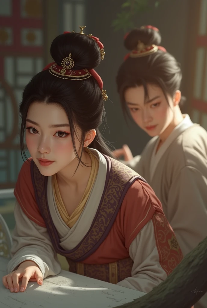 Personality details, realistic images, real people, ancient Chinese era, Han and Fu dynasties