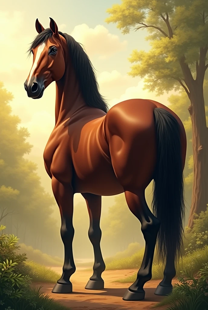 Horse with a big butt 