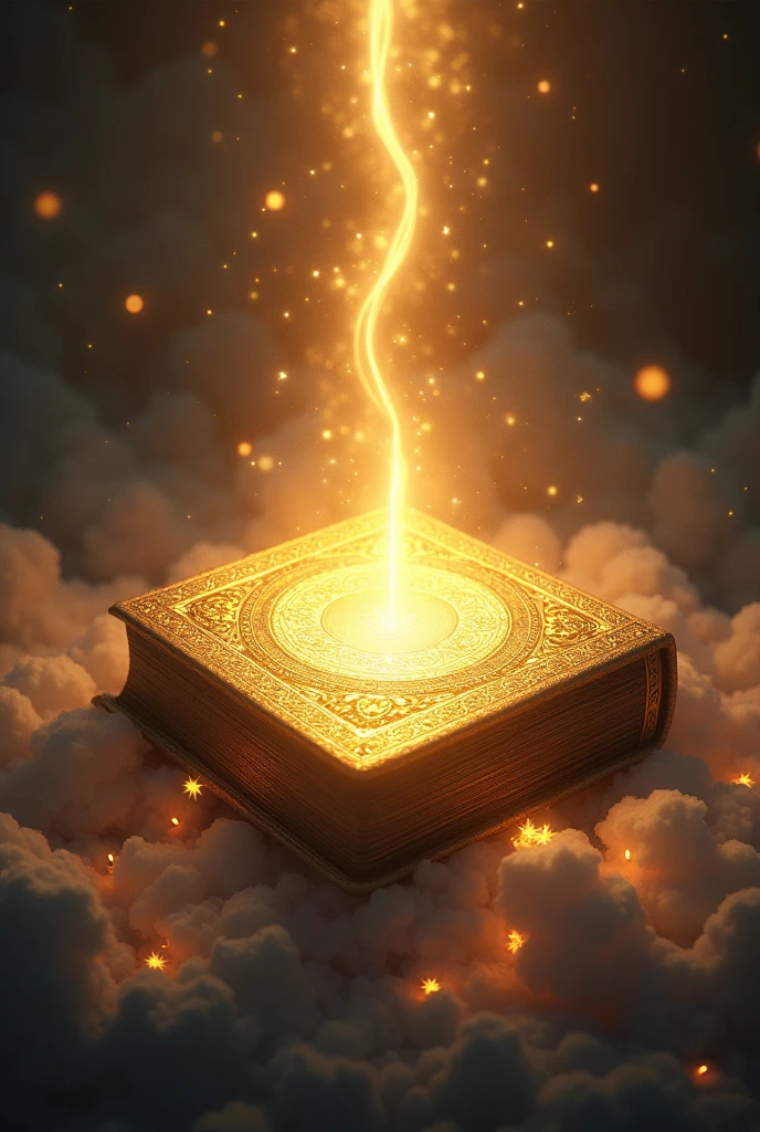 A book called the Bible like the golden light on it