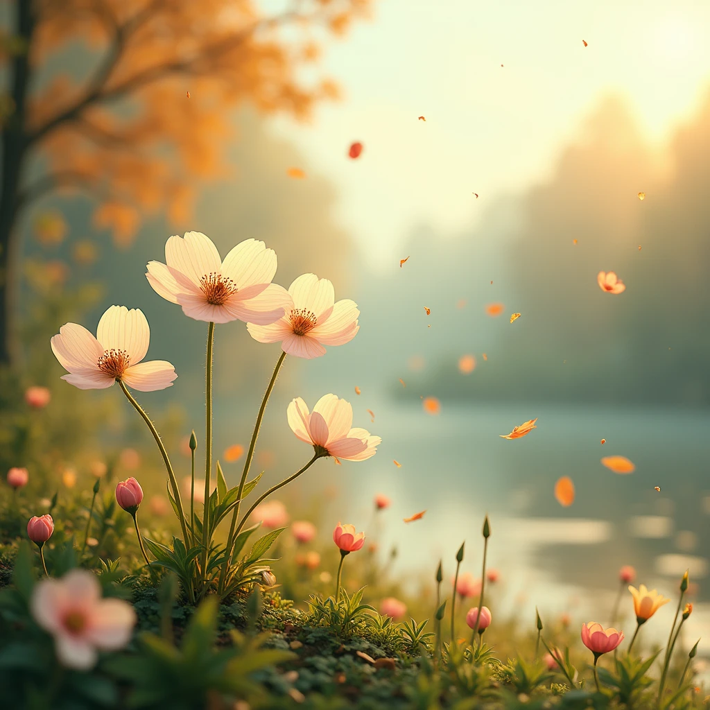 Innocent flowers and autumn breezes inspire imagination
