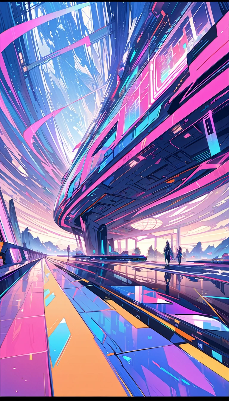 Charles Schrides,ivory,Terragen, pink、beautiful, 最高masterpiece、４K、複雑なdetailed, masterpiece, Highest quality, Futuristic Style, elegant, Modern, high tech, detailed, Glamorous and complex, Architectural style, Clear lines, geometric shapes, Attention to detail, 


