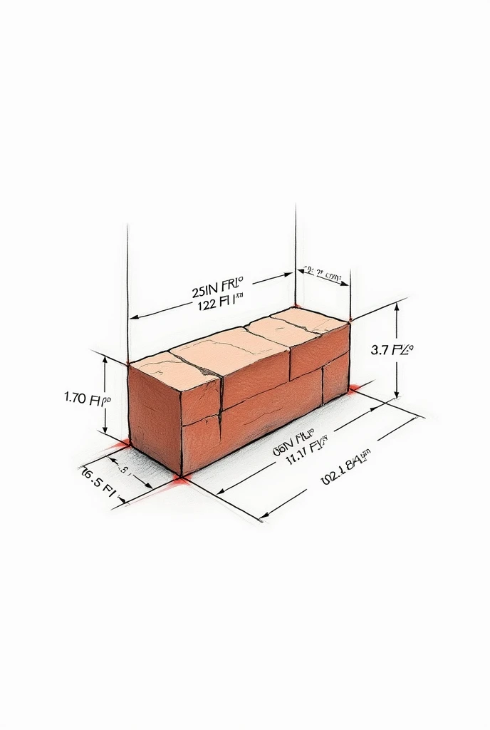 Drawing of a brick in plan for architects
