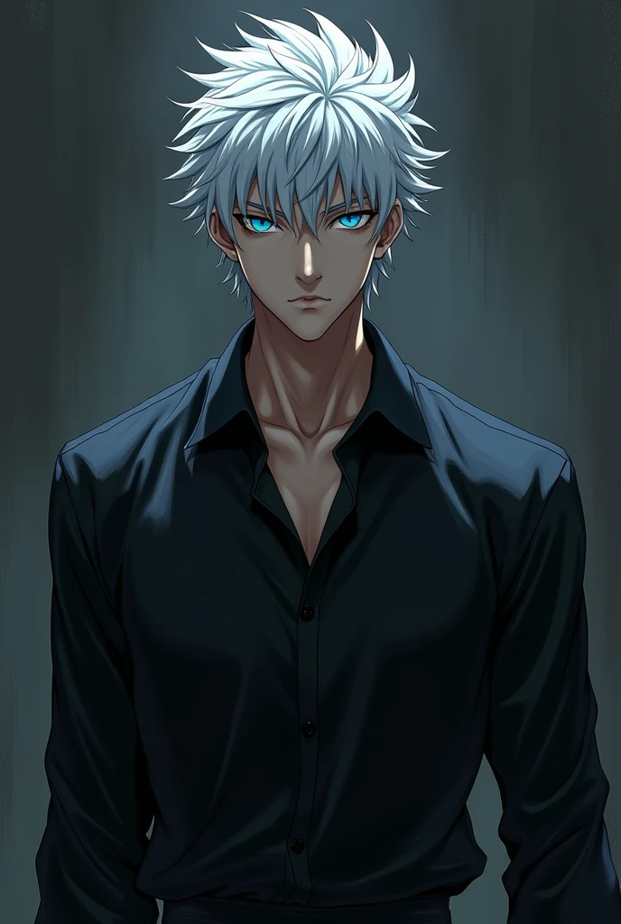 Saturo Gojo in black shirt