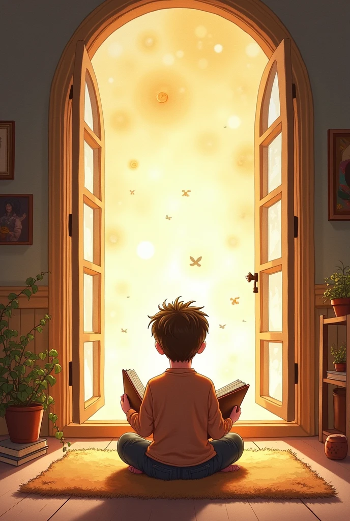 An easy drawing to draw regarding this phrase " Reading is an open window to infinite possibilities"