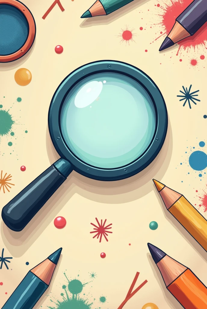 •a motivational app that motives the youth to be creative, game and for entertainment and to be creative
-magnifying glass
-a paper
-designs