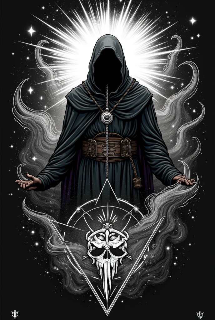 Physics t-shirt design with black metal lyrics
