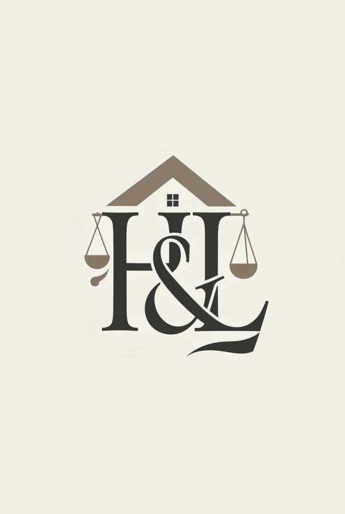 Business logo, that combines the sale of houses, a law office and has the letters H&L