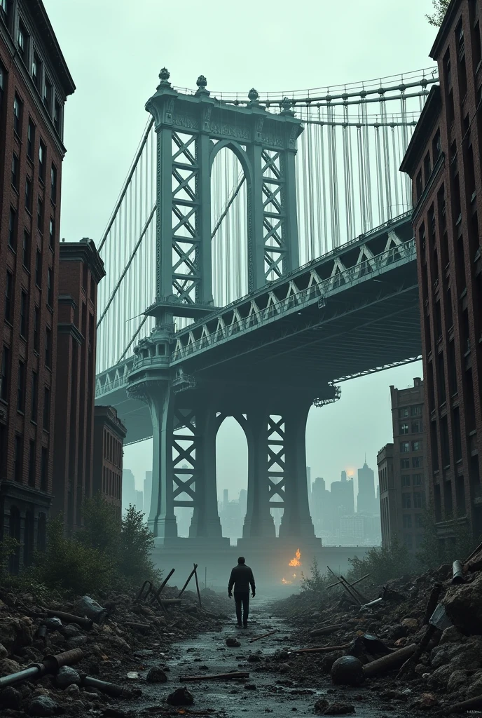 Brooklyn bridge destroyed