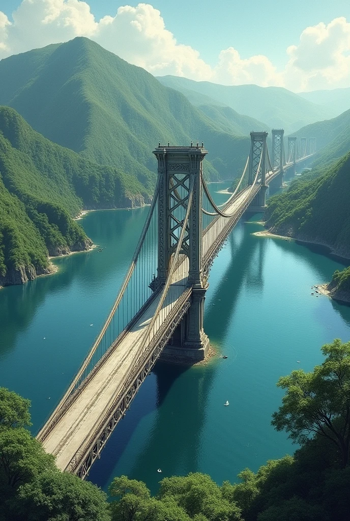 drawing of a bridge seen from above