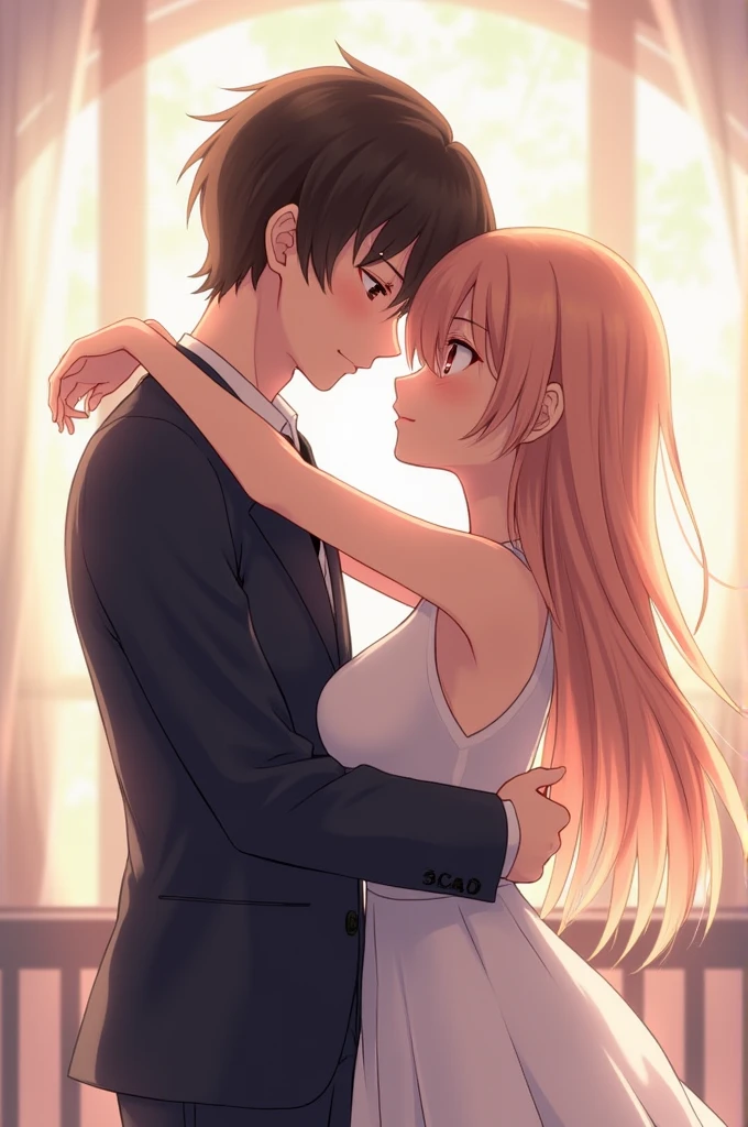 Anime boy and sister hug kiss sex 