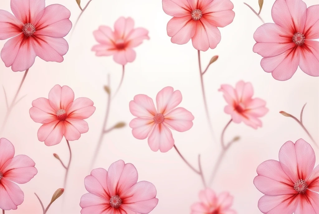 High quality floral pattern, Cute lovely pink flowers small flowers