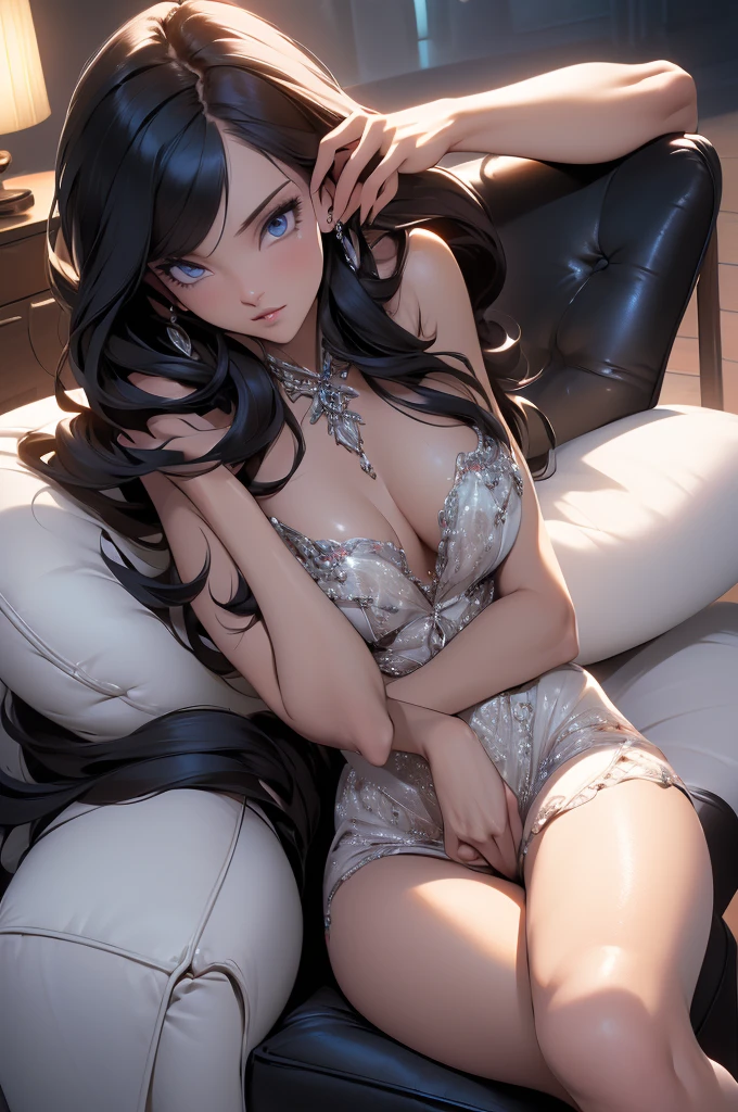 (Highest quality,4K,High resolution,masterpiece:1.2), (Very detailed), (Slender beauty)(Age 27)whole body,female masturbation,最高masterpiece,Cinema Lighting,spread legs,masturbation,