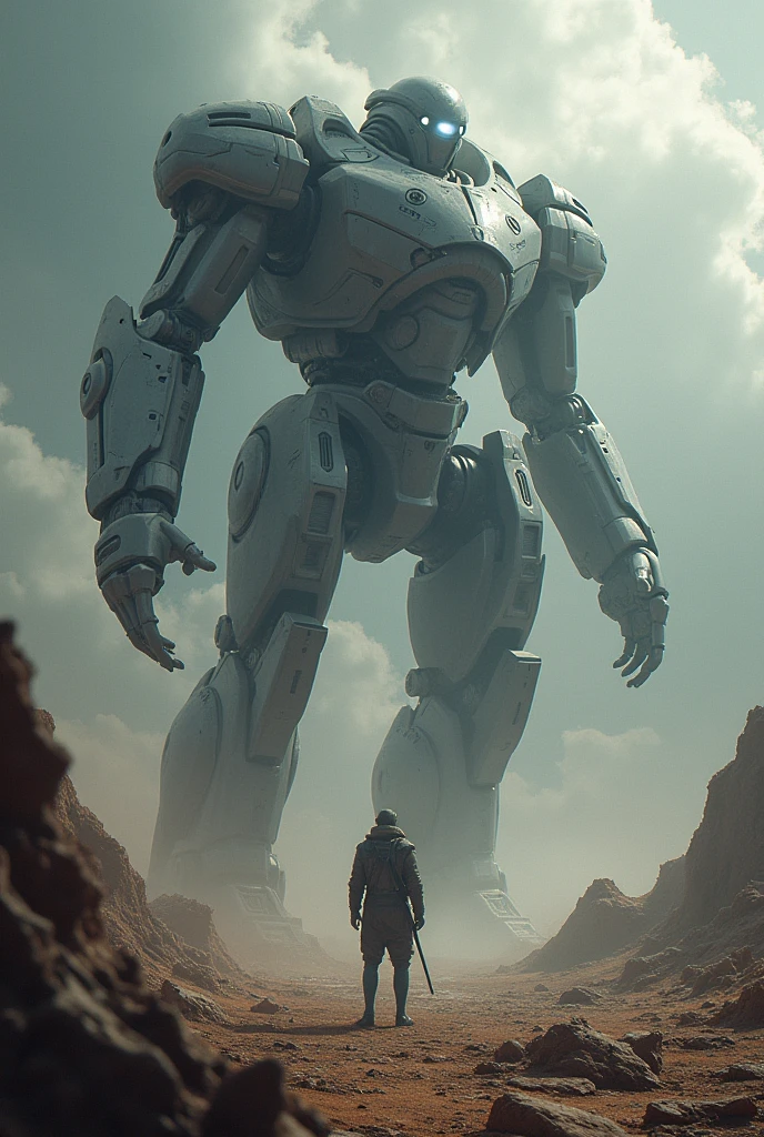 A robot fighting a tired planet