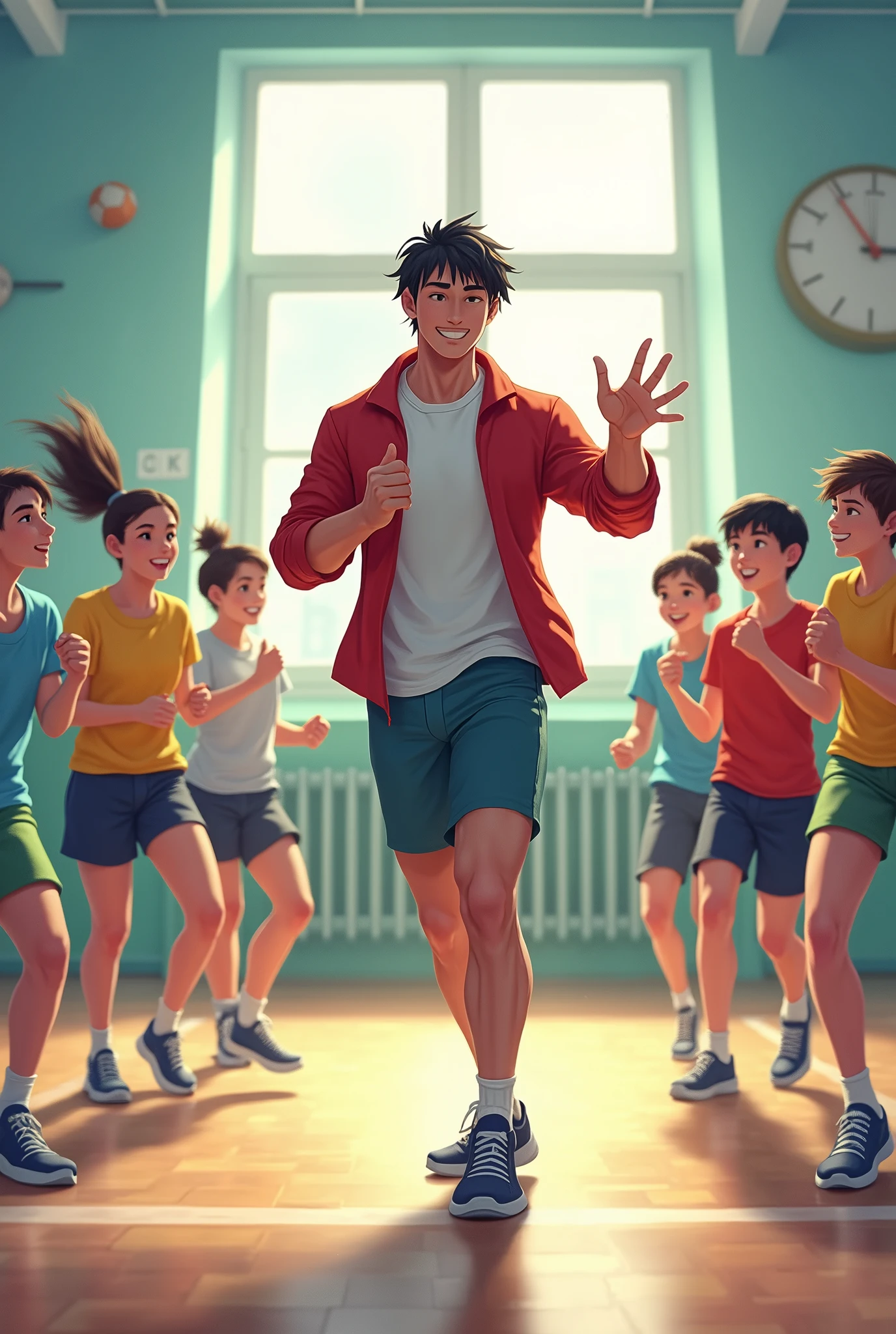 Fresh and refreshing teacher of physical education, Mr. Makoto Kojima