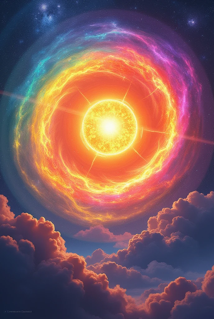 Domain expansion of the sun in a ring of rainbow