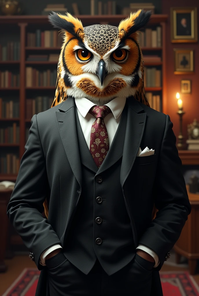 Owl in a suit