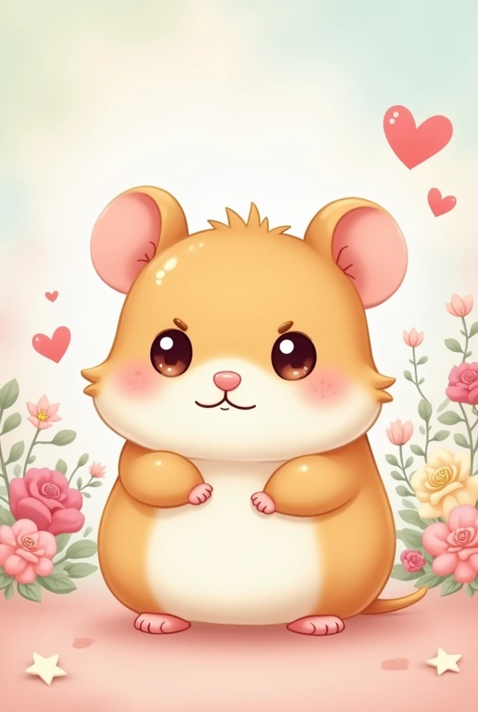 kawaii tiny hamster wallpaper