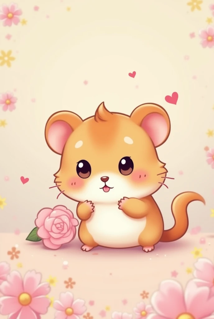kawaii tiny hamster wallpaper 