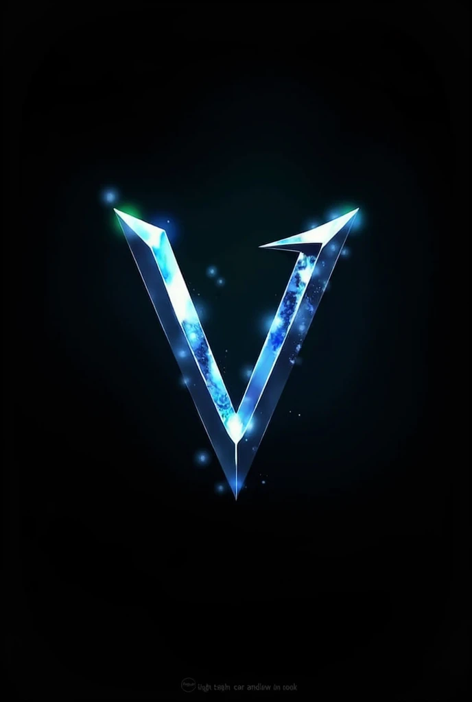 Create a logo in Spanish that says CLANS V in metallic blue with a black background