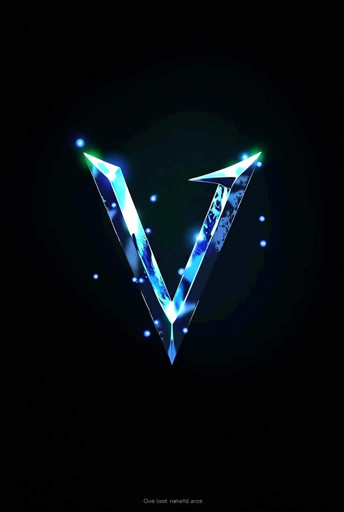 Create a logo in Spanish that says CLANS V in metallic blue with a black background 