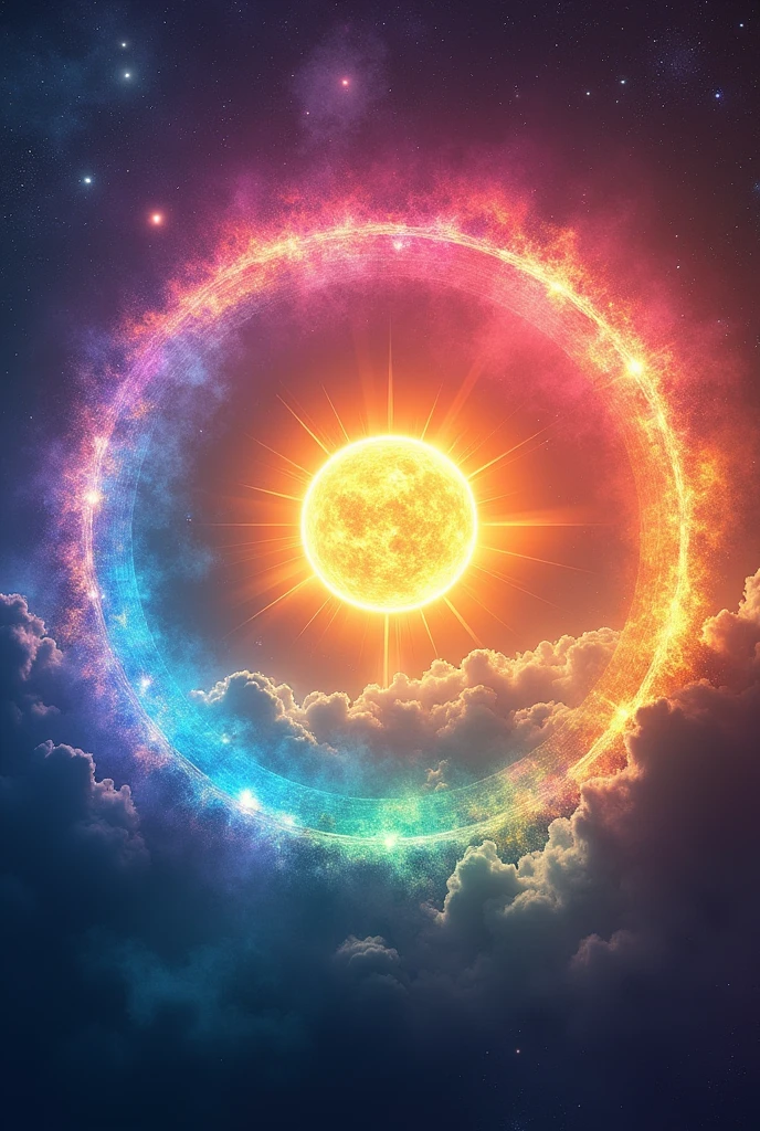 Domain expansion of the sun in a ring of rainbow