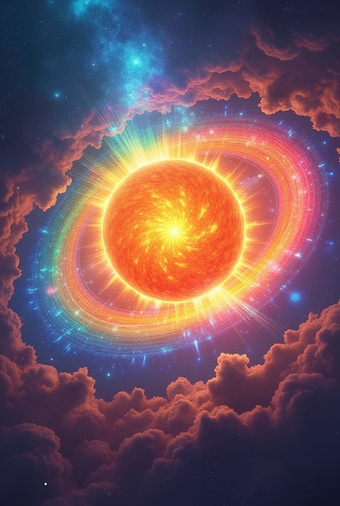 Domain expansion of the sun in a ring of rainbow