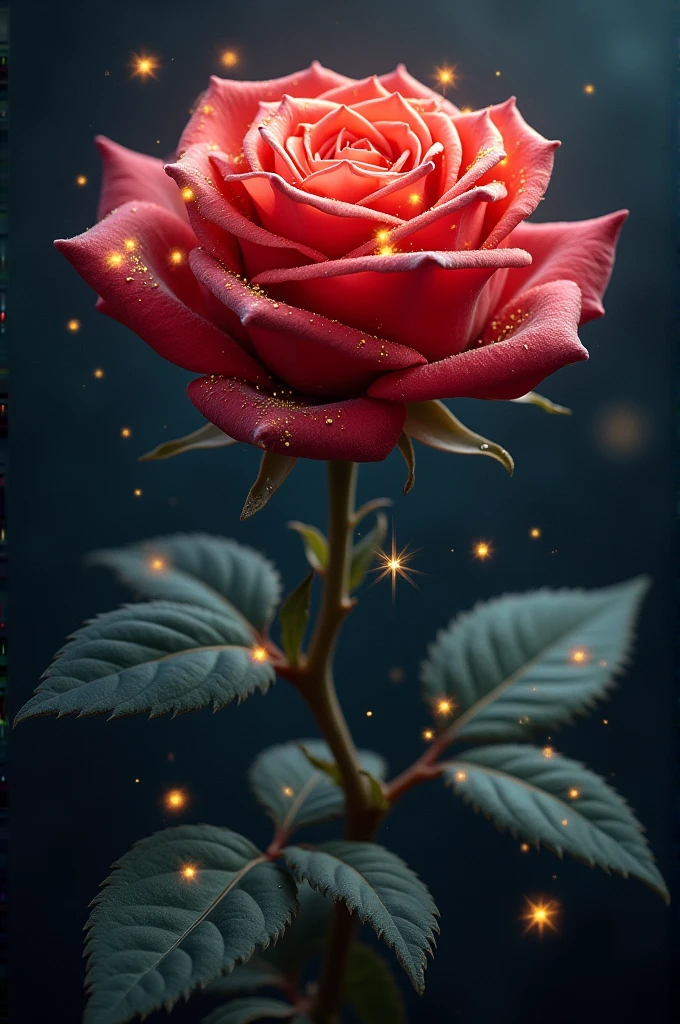 A rose with stars