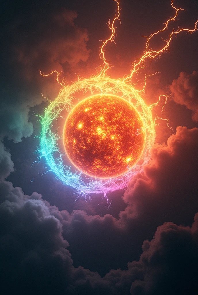 Demonic Domain expansion of the sun in a ring of rainbow
