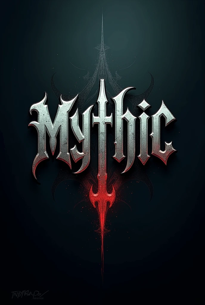 Create an original tonyboy style logo but with the name mythic