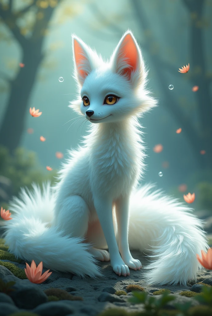I was(guardian tele) eight-tailed fox and looks like a child but is not ,and it's small