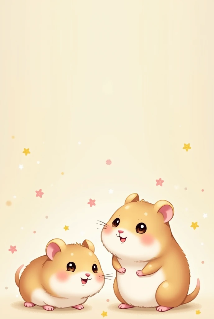 kawaii tiny hamsters head wallpaper