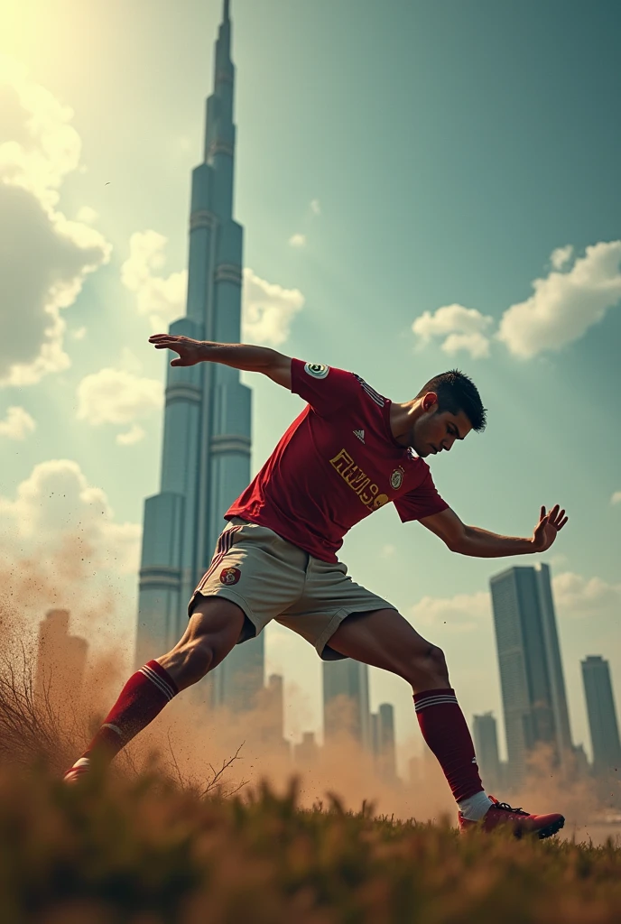 Ronaldo is killing me near Burj Khalifa