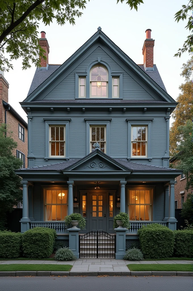 Grey house in London suburbs 